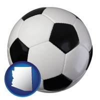 arizona map icon and a soccer ball