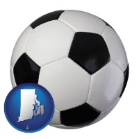 rhode-island map icon and a soccer ball