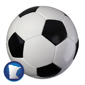 a soccer ball - with Minnesota icon