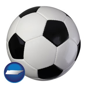 a soccer ball - with Tennessee icon